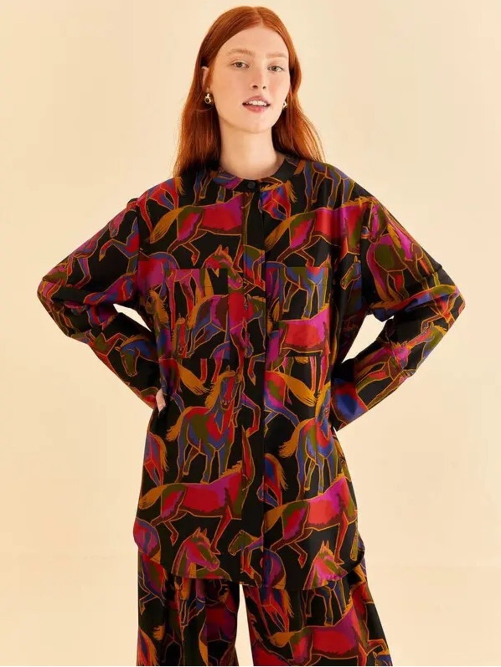 Farm Rio Wild Horses Top - Sz. L - NWT